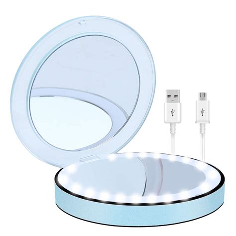 travel lighted make up mirror|best lighted travel makeup mirror.